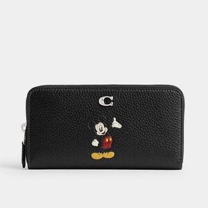 Coach Disney X Coach Essential Accordion Zip Black Wallet